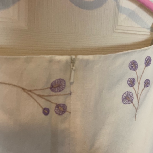 Jones New York linen blended dress midi 8 womens euc - Picture 5 of 7